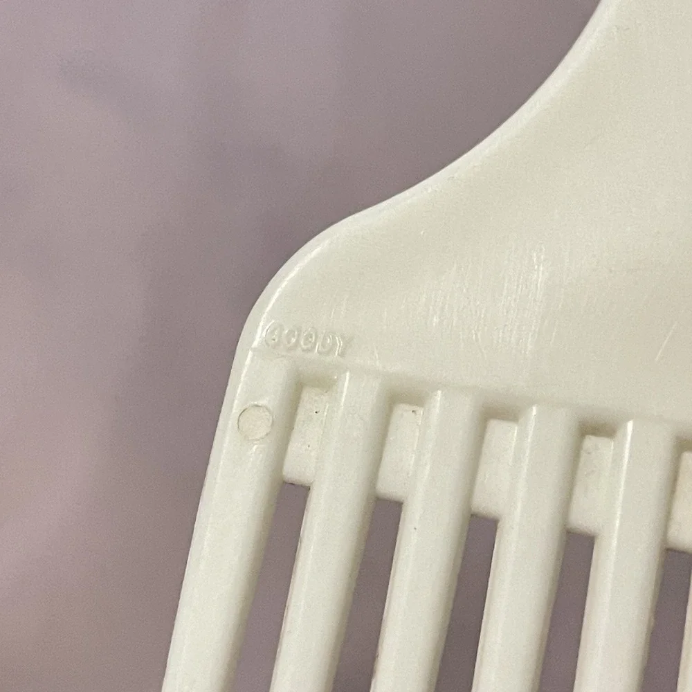 Vtg Goody Hair Pick Made In USA White Lift Comb‎ 5.5